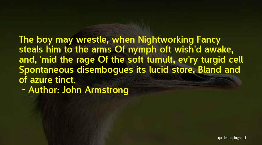 John Armstrong Quotes: The Boy May Wrestle, When Nightworking Fancy Steals Him To The Arms Of Nymph Oft Wish'd Awake, And, 'mid The