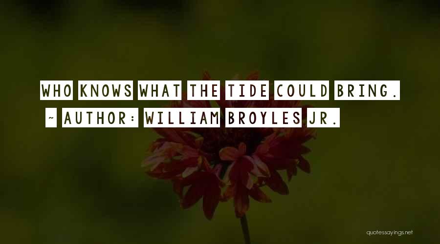 William Broyles Jr. Quotes: Who Knows What The Tide Could Bring.