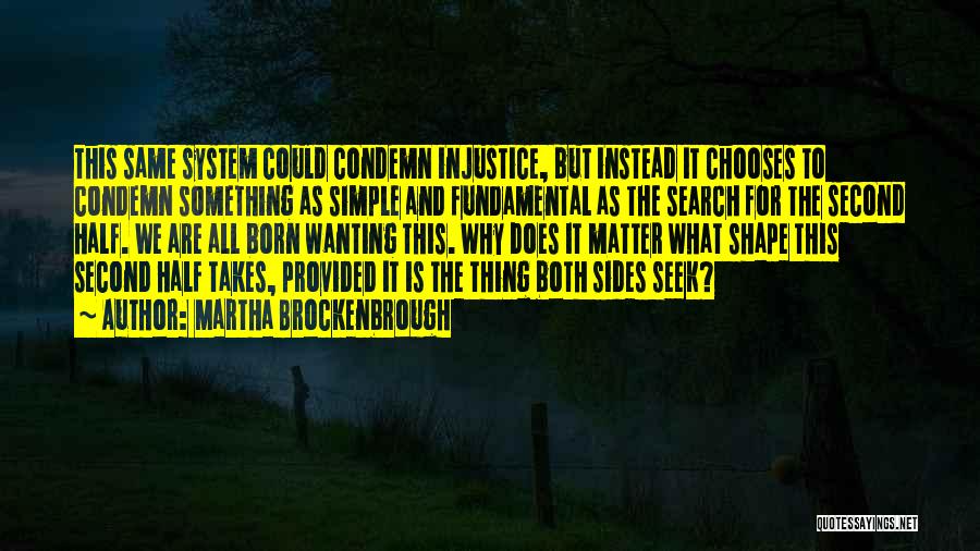 Martha Brockenbrough Quotes: This Same System Could Condemn Injustice, But Instead It Chooses To Condemn Something As Simple And Fundamental As The Search