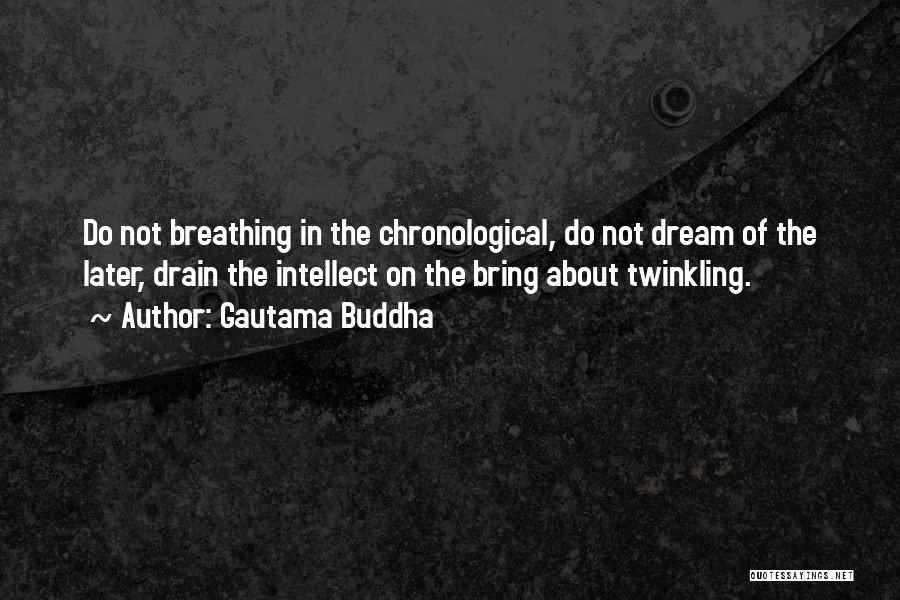 Gautama Buddha Quotes: Do Not Breathing In The Chronological, Do Not Dream Of The Later, Drain The Intellect On The Bring About Twinkling.