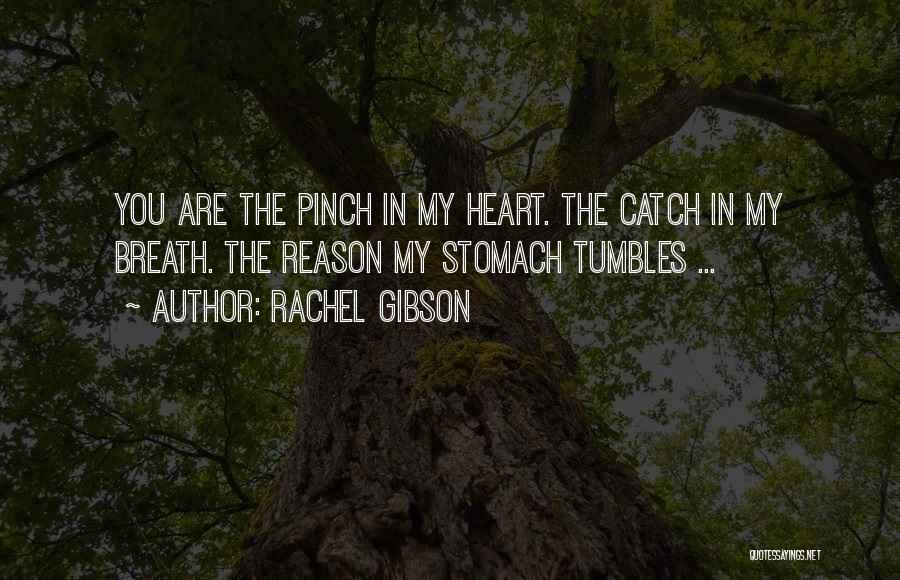 Rachel Gibson Quotes: You Are The Pinch In My Heart. The Catch In My Breath. The Reason My Stomach Tumbles ...