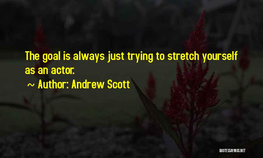 Andrew Scott Quotes: The Goal Is Always Just Trying To Stretch Yourself As An Actor.