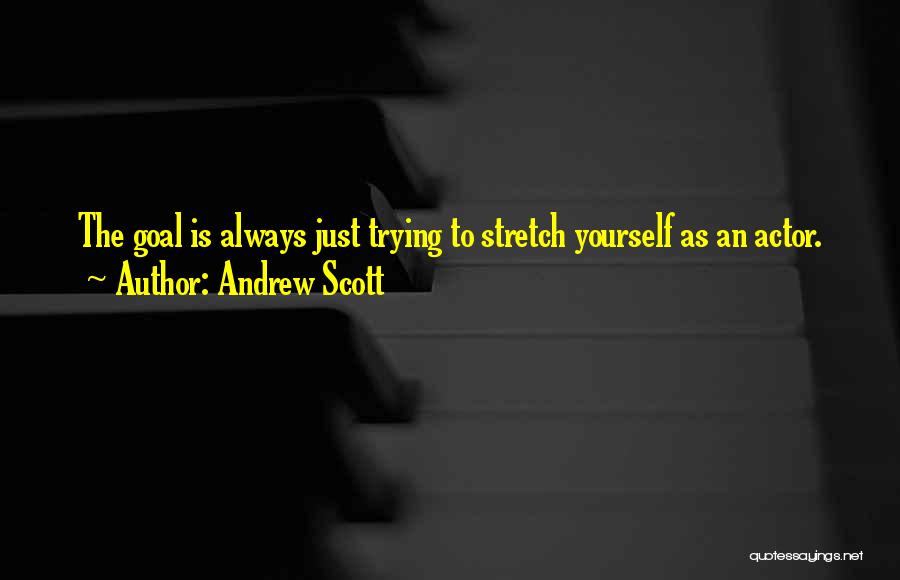 Andrew Scott Quotes: The Goal Is Always Just Trying To Stretch Yourself As An Actor.