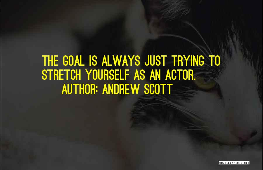 Andrew Scott Quotes: The Goal Is Always Just Trying To Stretch Yourself As An Actor.