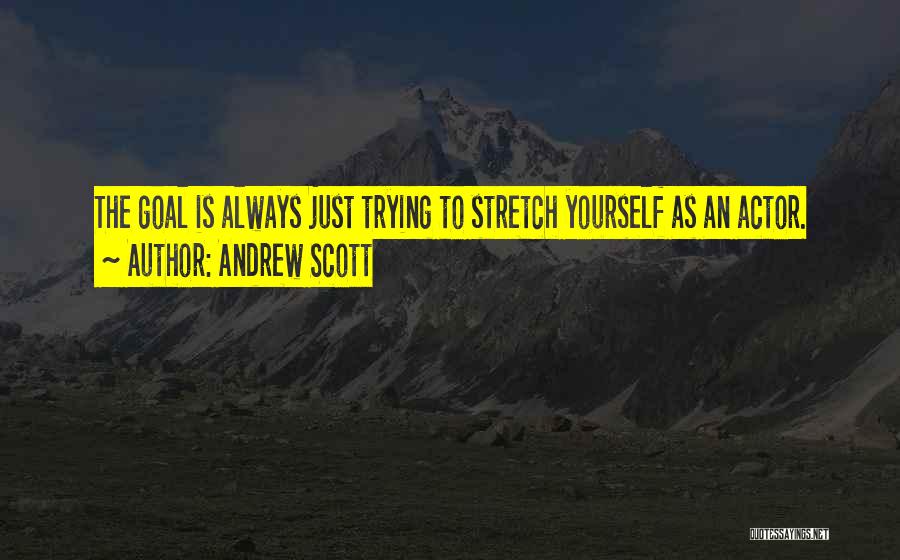 Andrew Scott Quotes: The Goal Is Always Just Trying To Stretch Yourself As An Actor.