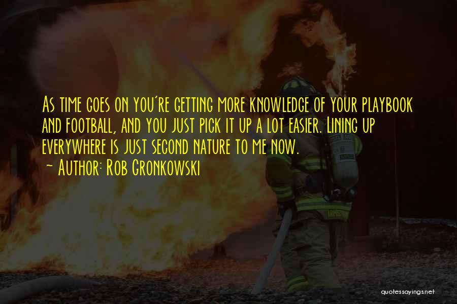 Rob Gronkowski Quotes: As Time Goes On You're Getting More Knowledge Of Your Playbook And Football, And You Just Pick It Up A