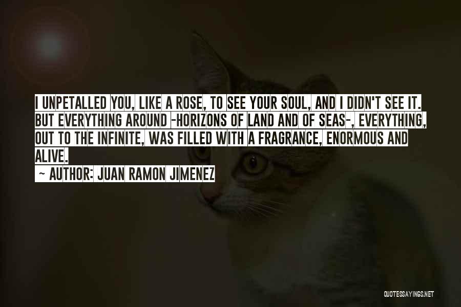 Juan Ramon Jimenez Quotes: I Unpetalled You, Like A Rose, To See Your Soul, And I Didn't See It. But Everything Around -horizons Of