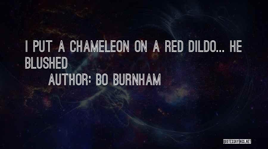 Bo Burnham Quotes: I Put A Chameleon On A Red Dildo... He Blushed