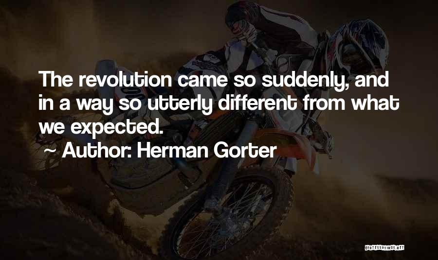 Herman Gorter Quotes: The Revolution Came So Suddenly, And In A Way So Utterly Different From What We Expected.