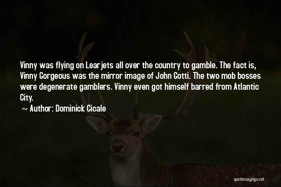 Dominick Cicale Quotes: Vinny Was Flying On Learjets All Over The Country To Gamble. The Fact Is, Vinny Gorgeous Was The Mirror Image