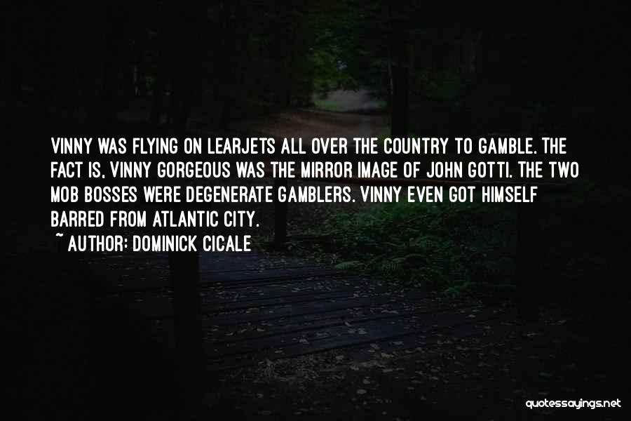 Dominick Cicale Quotes: Vinny Was Flying On Learjets All Over The Country To Gamble. The Fact Is, Vinny Gorgeous Was The Mirror Image