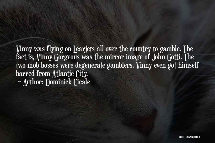 Dominick Cicale Quotes: Vinny Was Flying On Learjets All Over The Country To Gamble. The Fact Is, Vinny Gorgeous Was The Mirror Image