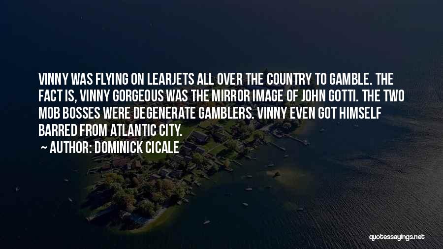 Dominick Cicale Quotes: Vinny Was Flying On Learjets All Over The Country To Gamble. The Fact Is, Vinny Gorgeous Was The Mirror Image