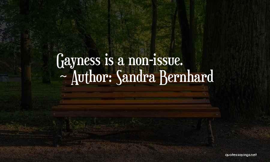 Sandra Bernhard Quotes: Gayness Is A Non-issue.