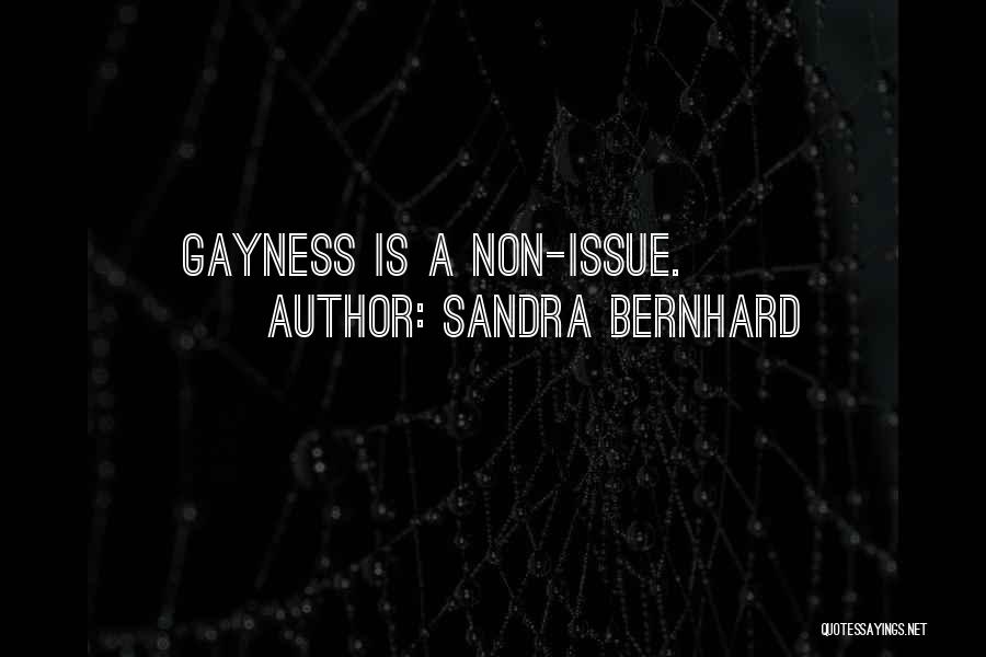 Sandra Bernhard Quotes: Gayness Is A Non-issue.