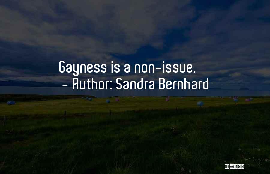 Sandra Bernhard Quotes: Gayness Is A Non-issue.