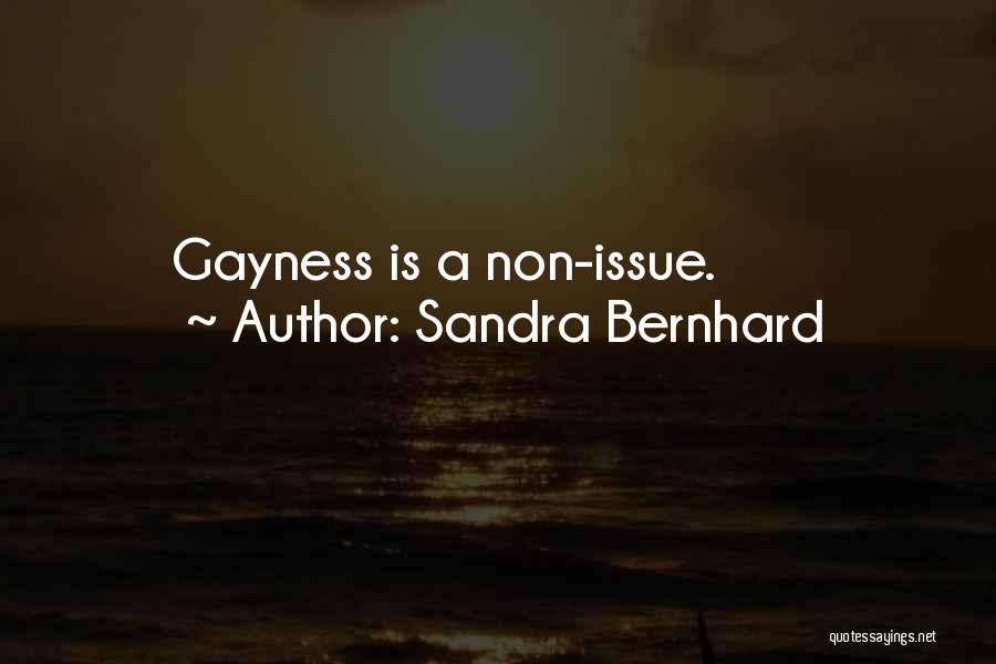 Sandra Bernhard Quotes: Gayness Is A Non-issue.