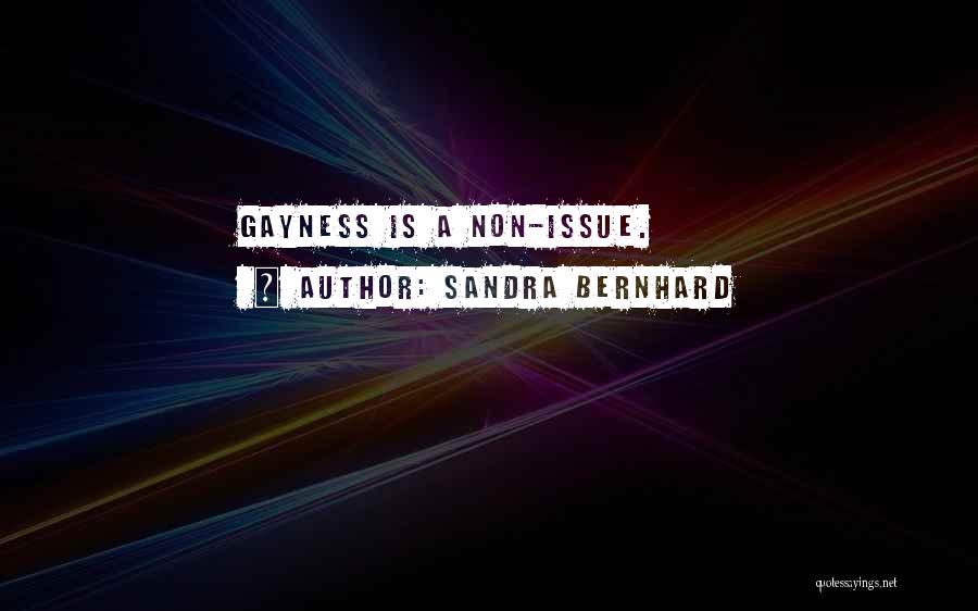 Sandra Bernhard Quotes: Gayness Is A Non-issue.