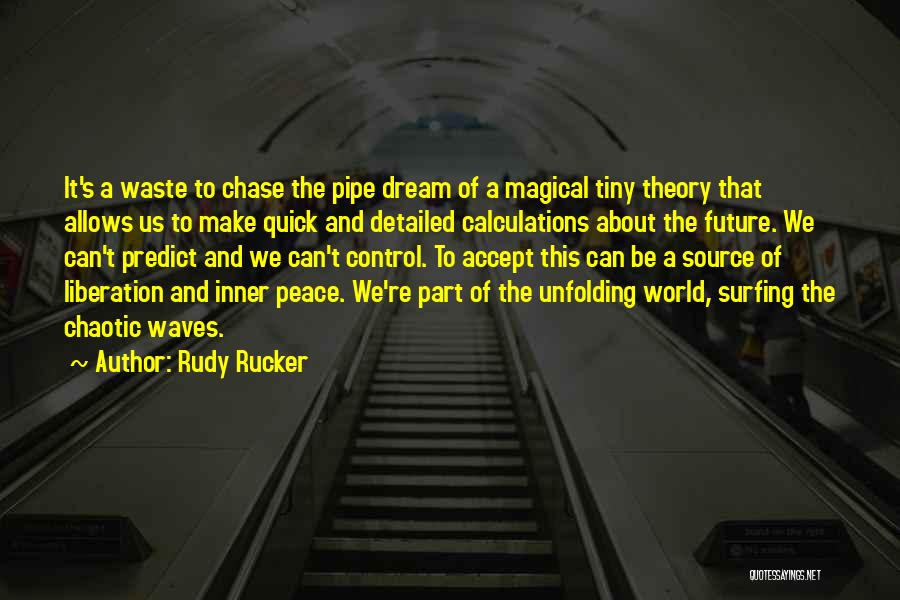Rudy Rucker Quotes: It's A Waste To Chase The Pipe Dream Of A Magical Tiny Theory That Allows Us To Make Quick And