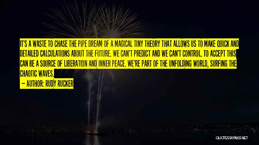 Rudy Rucker Quotes: It's A Waste To Chase The Pipe Dream Of A Magical Tiny Theory That Allows Us To Make Quick And