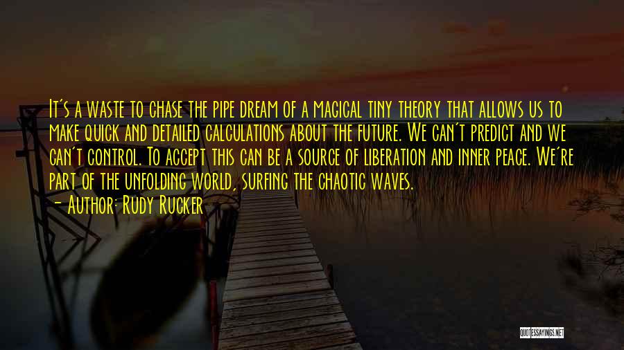 Rudy Rucker Quotes: It's A Waste To Chase The Pipe Dream Of A Magical Tiny Theory That Allows Us To Make Quick And