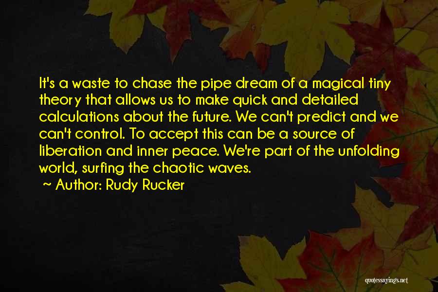 Rudy Rucker Quotes: It's A Waste To Chase The Pipe Dream Of A Magical Tiny Theory That Allows Us To Make Quick And