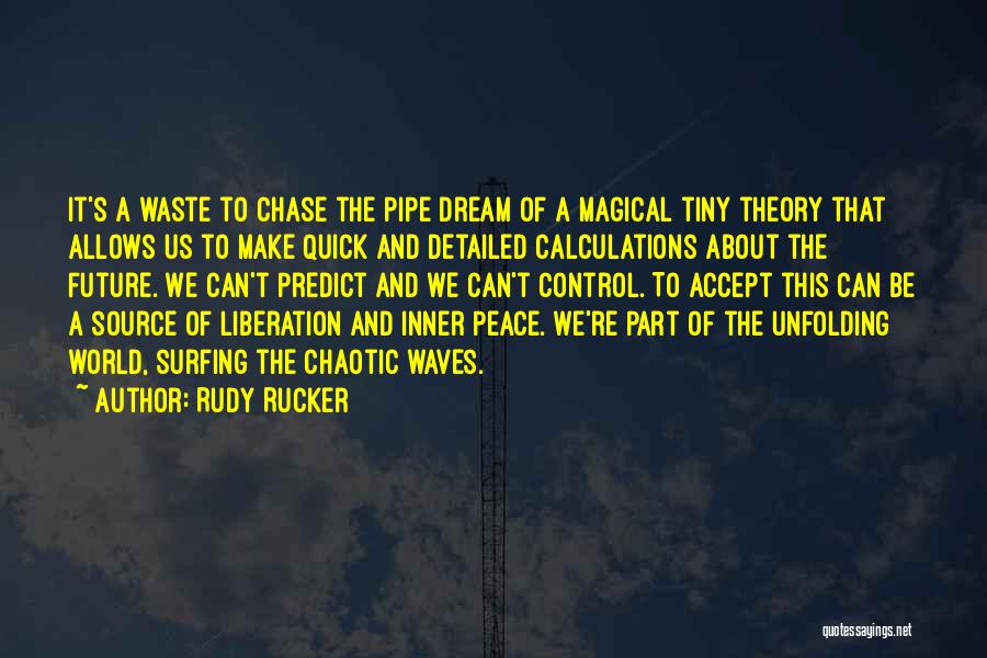 Rudy Rucker Quotes: It's A Waste To Chase The Pipe Dream Of A Magical Tiny Theory That Allows Us To Make Quick And