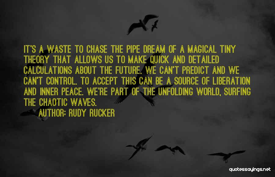 Rudy Rucker Quotes: It's A Waste To Chase The Pipe Dream Of A Magical Tiny Theory That Allows Us To Make Quick And