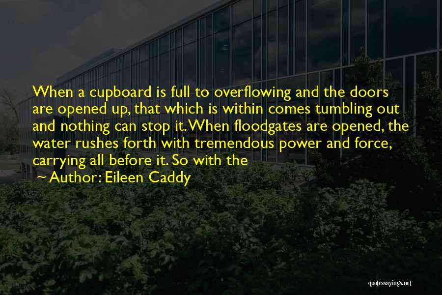 Eileen Caddy Quotes: When A Cupboard Is Full To Overflowing And The Doors Are Opened Up, That Which Is Within Comes Tumbling Out
