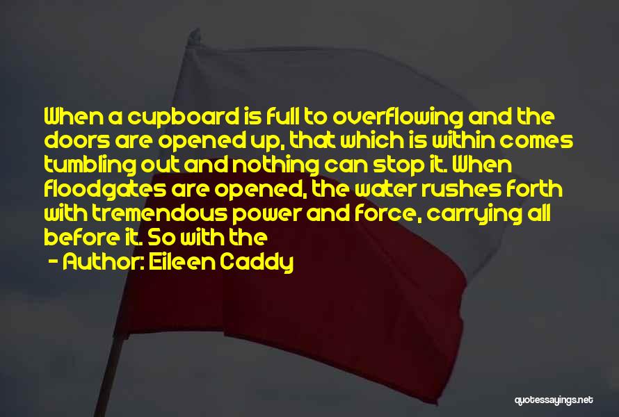 Eileen Caddy Quotes: When A Cupboard Is Full To Overflowing And The Doors Are Opened Up, That Which Is Within Comes Tumbling Out
