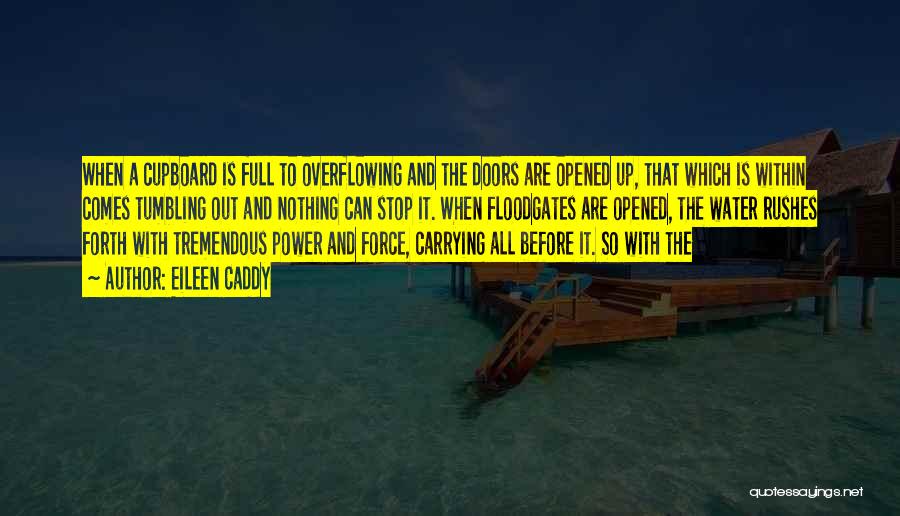 Eileen Caddy Quotes: When A Cupboard Is Full To Overflowing And The Doors Are Opened Up, That Which Is Within Comes Tumbling Out