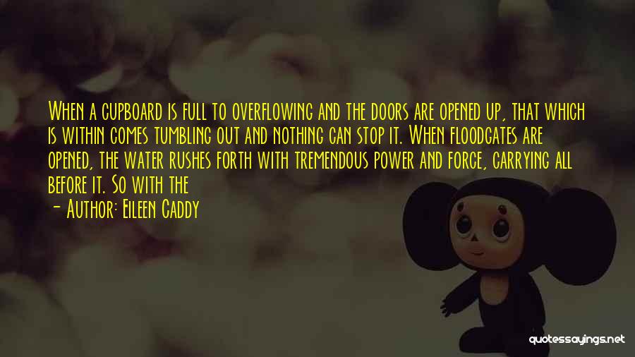 Eileen Caddy Quotes: When A Cupboard Is Full To Overflowing And The Doors Are Opened Up, That Which Is Within Comes Tumbling Out