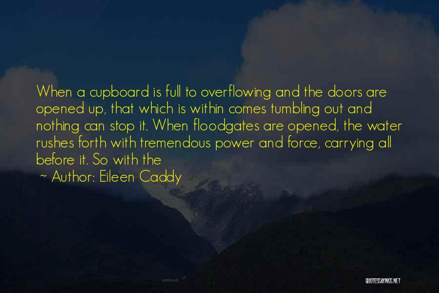 Eileen Caddy Quotes: When A Cupboard Is Full To Overflowing And The Doors Are Opened Up, That Which Is Within Comes Tumbling Out