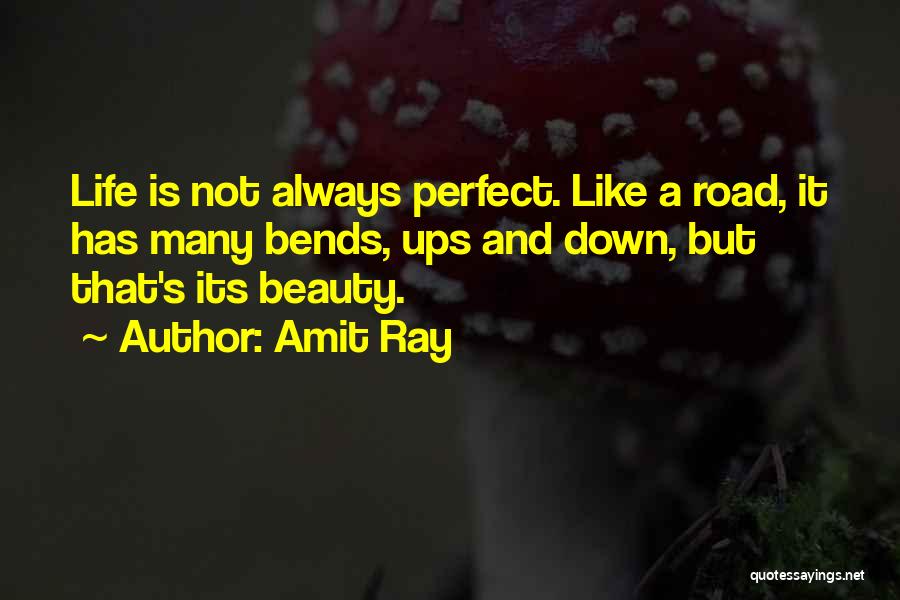 Amit Ray Quotes: Life Is Not Always Perfect. Like A Road, It Has Many Bends, Ups And Down, But That's Its Beauty.