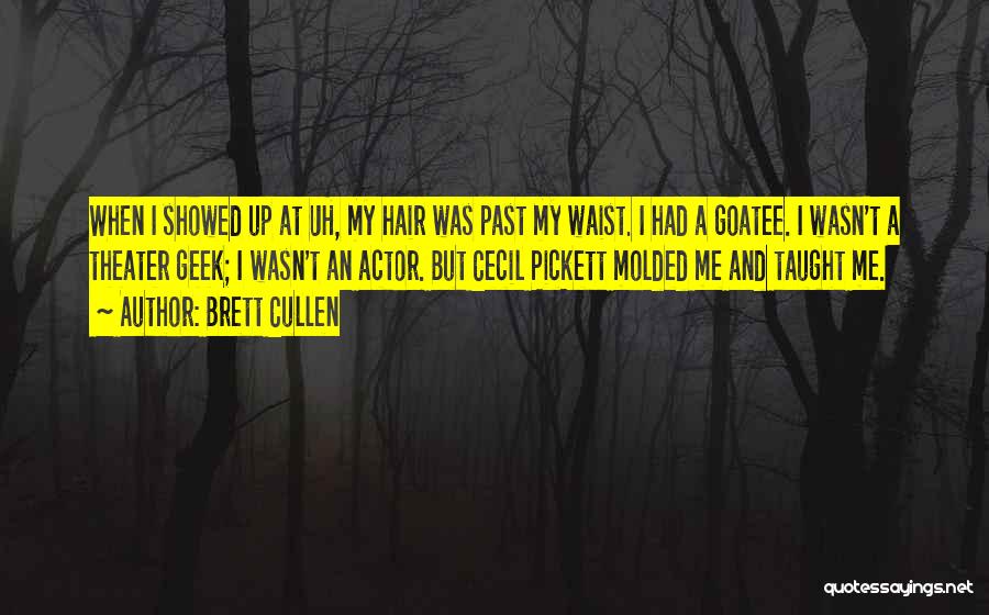 Brett Cullen Quotes: When I Showed Up At Uh, My Hair Was Past My Waist. I Had A Goatee. I Wasn't A Theater