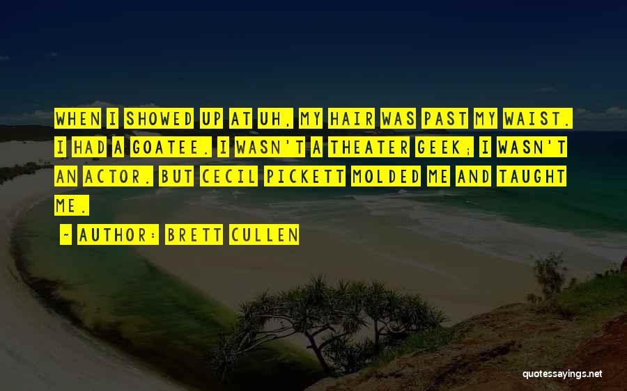 Brett Cullen Quotes: When I Showed Up At Uh, My Hair Was Past My Waist. I Had A Goatee. I Wasn't A Theater