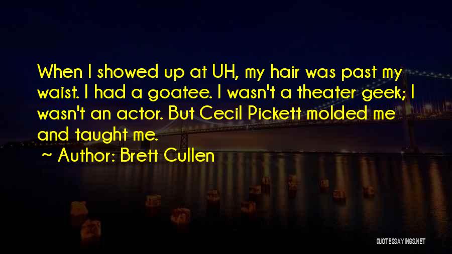 Brett Cullen Quotes: When I Showed Up At Uh, My Hair Was Past My Waist. I Had A Goatee. I Wasn't A Theater