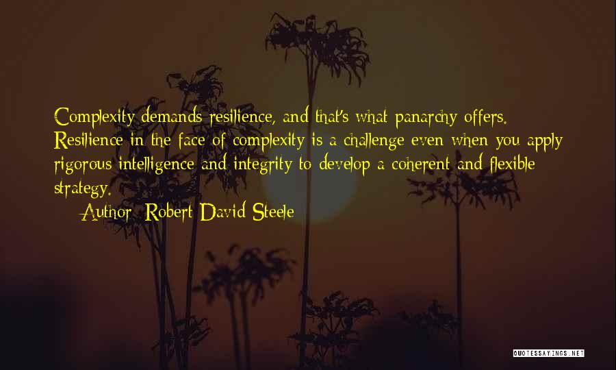 Robert David Steele Quotes: Complexity Demands Resilience, And That's What Panarchy Offers. Resilience In The Face Of Complexity Is A Challenge Even When You