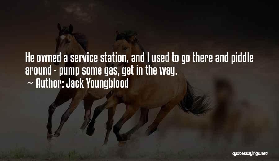 Jack Youngblood Quotes: He Owned A Service Station, And I Used To Go There And Piddle Around - Pump Some Gas, Get In