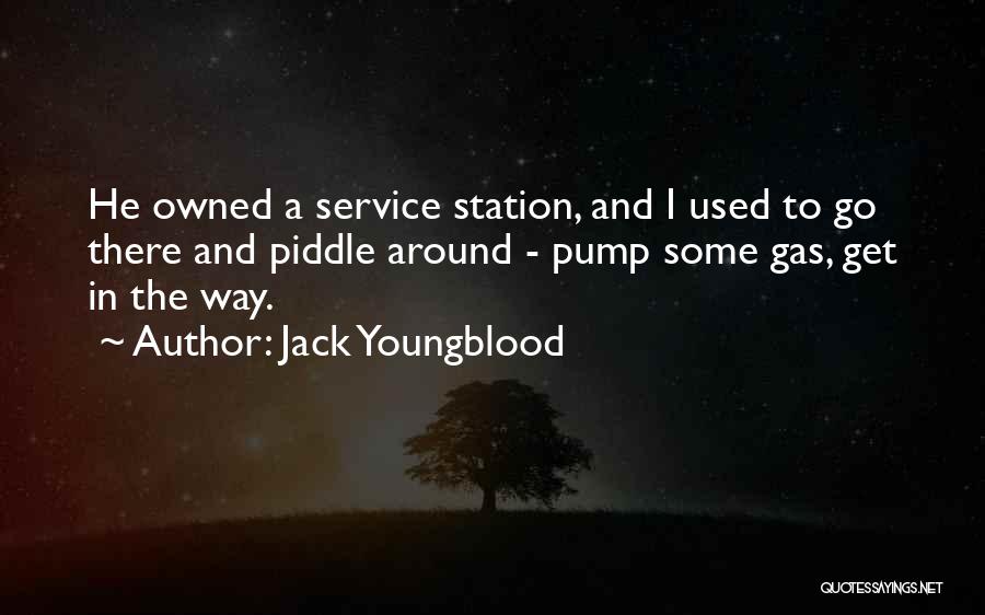 Jack Youngblood Quotes: He Owned A Service Station, And I Used To Go There And Piddle Around - Pump Some Gas, Get In
