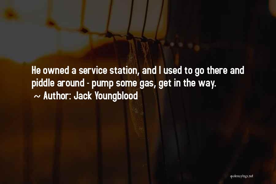 Jack Youngblood Quotes: He Owned A Service Station, And I Used To Go There And Piddle Around - Pump Some Gas, Get In