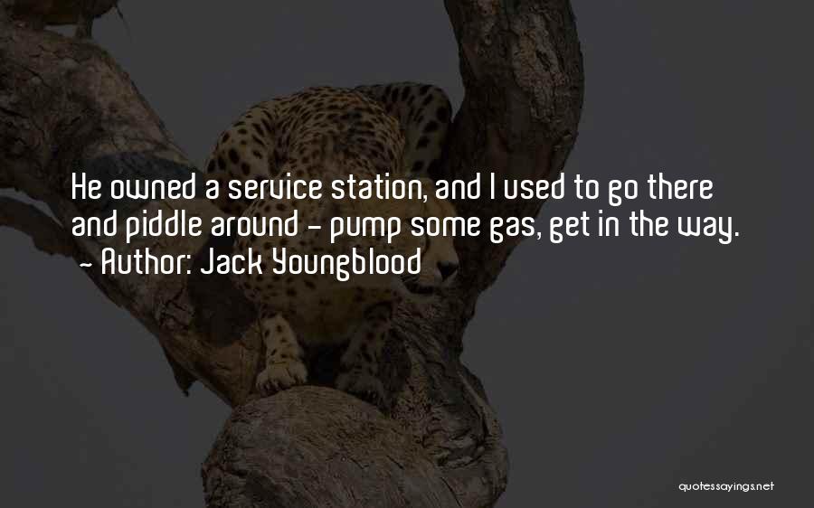 Jack Youngblood Quotes: He Owned A Service Station, And I Used To Go There And Piddle Around - Pump Some Gas, Get In