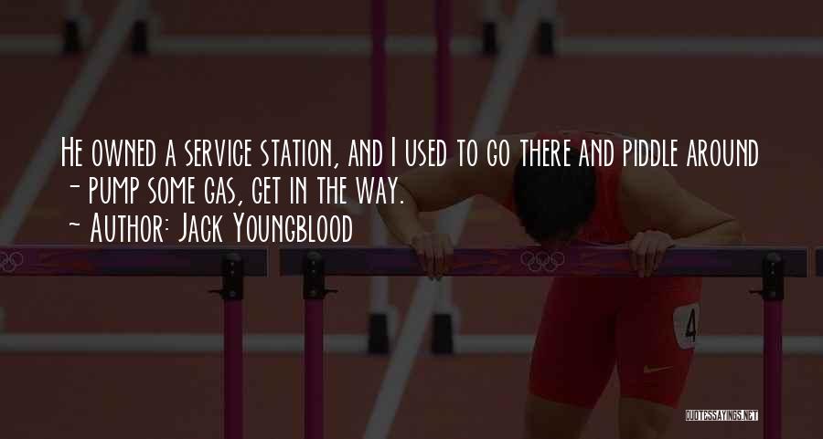 Jack Youngblood Quotes: He Owned A Service Station, And I Used To Go There And Piddle Around - Pump Some Gas, Get In