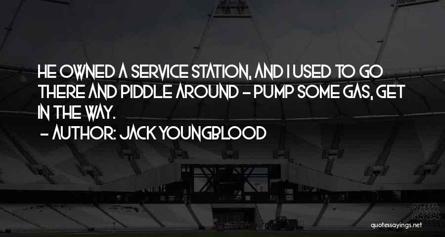Jack Youngblood Quotes: He Owned A Service Station, And I Used To Go There And Piddle Around - Pump Some Gas, Get In