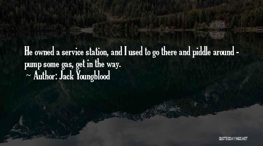 Jack Youngblood Quotes: He Owned A Service Station, And I Used To Go There And Piddle Around - Pump Some Gas, Get In