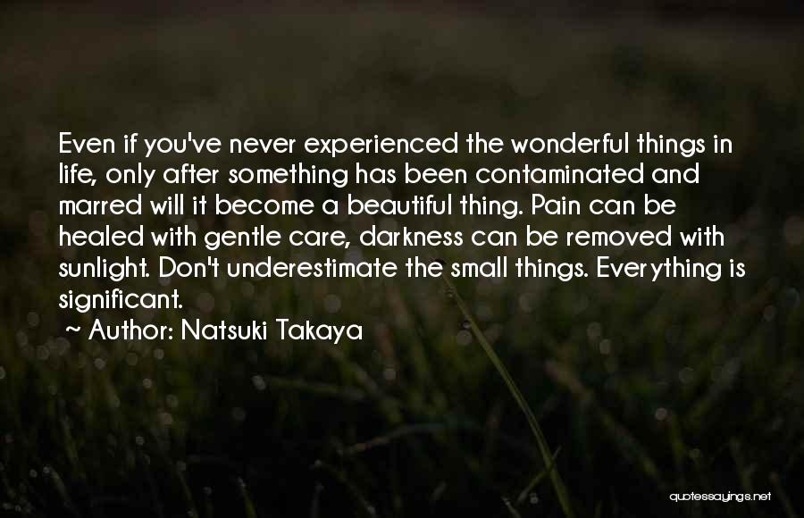 Natsuki Takaya Quotes: Even If You've Never Experienced The Wonderful Things In Life, Only After Something Has Been Contaminated And Marred Will It