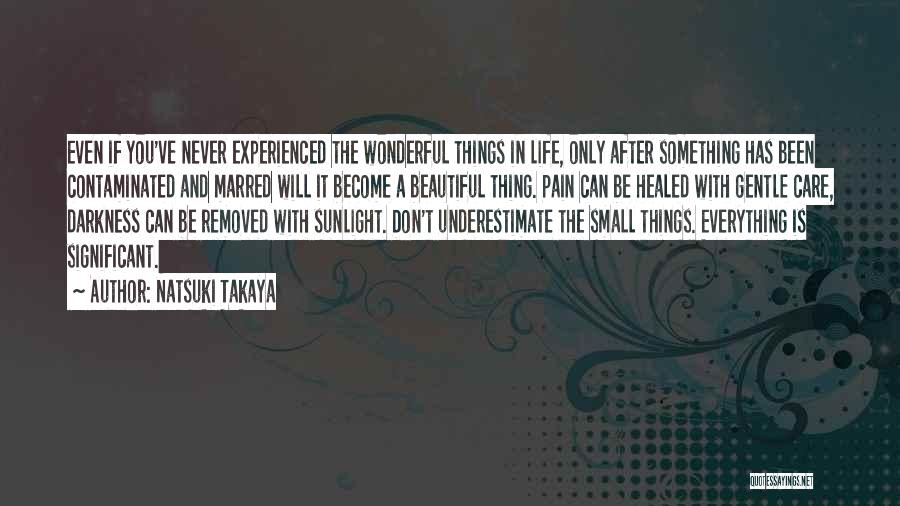 Natsuki Takaya Quotes: Even If You've Never Experienced The Wonderful Things In Life, Only After Something Has Been Contaminated And Marred Will It