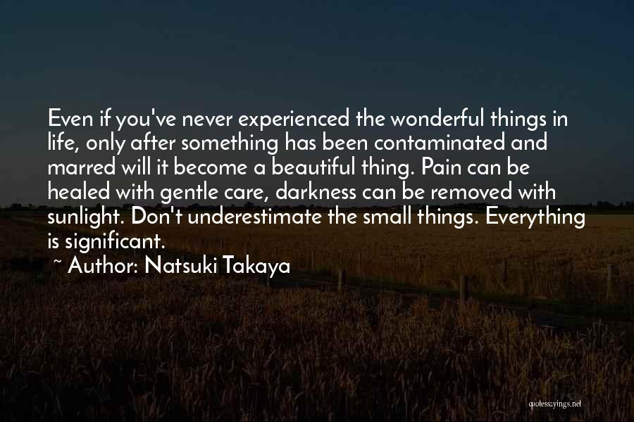 Natsuki Takaya Quotes: Even If You've Never Experienced The Wonderful Things In Life, Only After Something Has Been Contaminated And Marred Will It