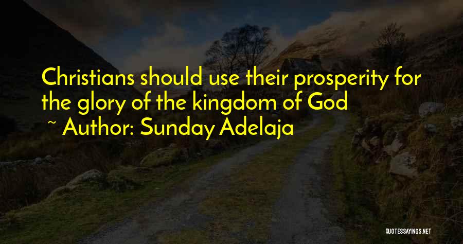 Sunday Adelaja Quotes: Christians Should Use Their Prosperity For The Glory Of The Kingdom Of God