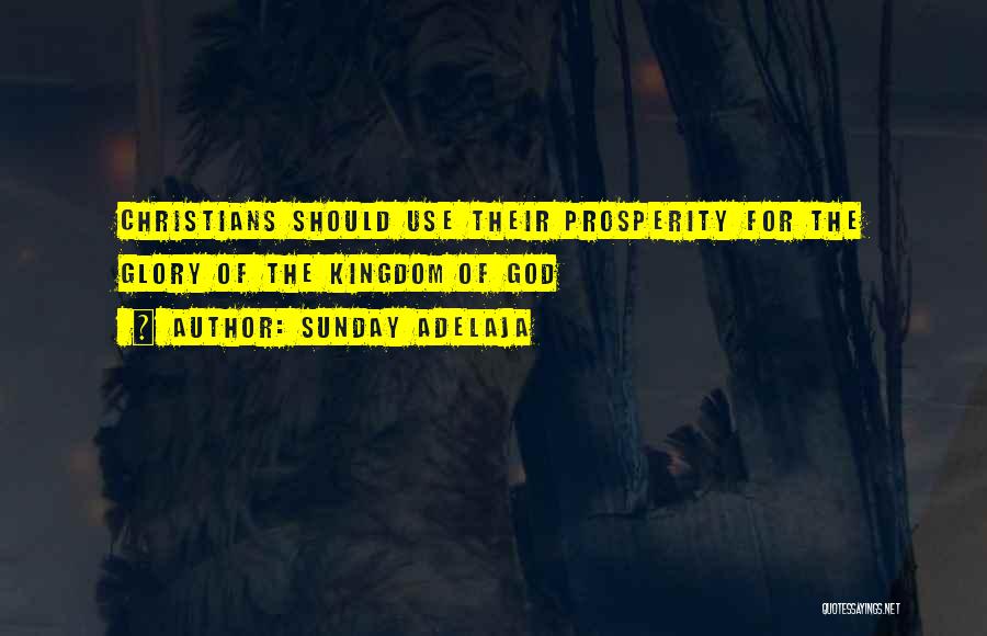 Sunday Adelaja Quotes: Christians Should Use Their Prosperity For The Glory Of The Kingdom Of God
